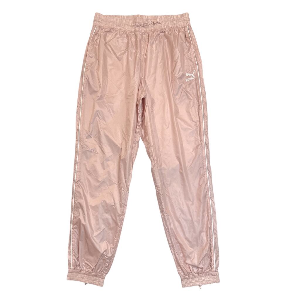 Puma Iconic T7 Women’s Woven Track Pants Lotus Pink Joggers NWT Size Large